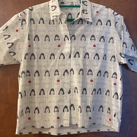 Rachel Antonoff Short Sleeve Dressler print L - Picture 2 of 10